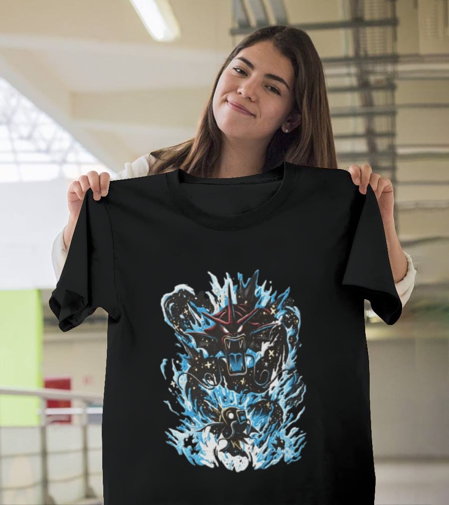 Gyarados And Magikarp Pokemon Evolution Deep Sea Water Power Splash Fan Favorite T-Shirt