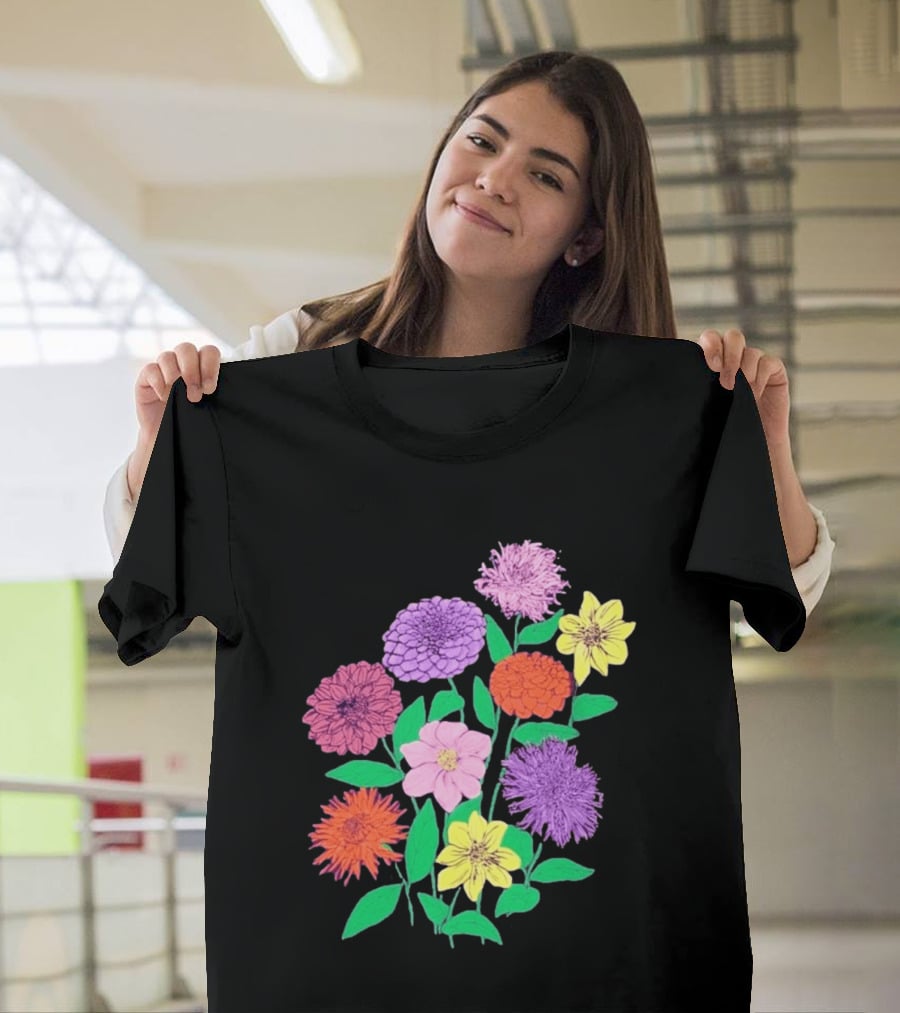 Jane Colby Colorful Floral Arrangement T-Shirt