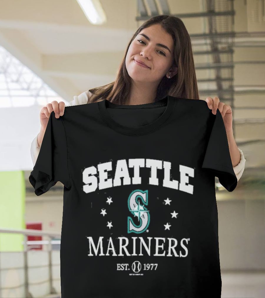 Seattle Mariners Soft As A Grape Youth Pigment Dye Seattle Mariners Est. 1977 T-Shirt