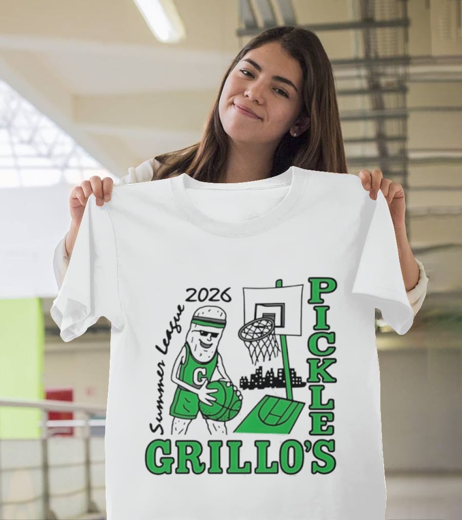 Grillo's Pickles 2026 Summer League Basketball Player And Hoop Fun T-Shirt
