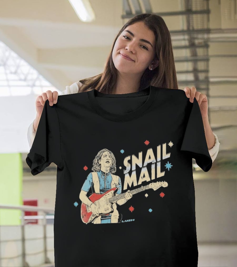 Snail Mail Lush Indie Rock Distressed Guitar T-Shirt