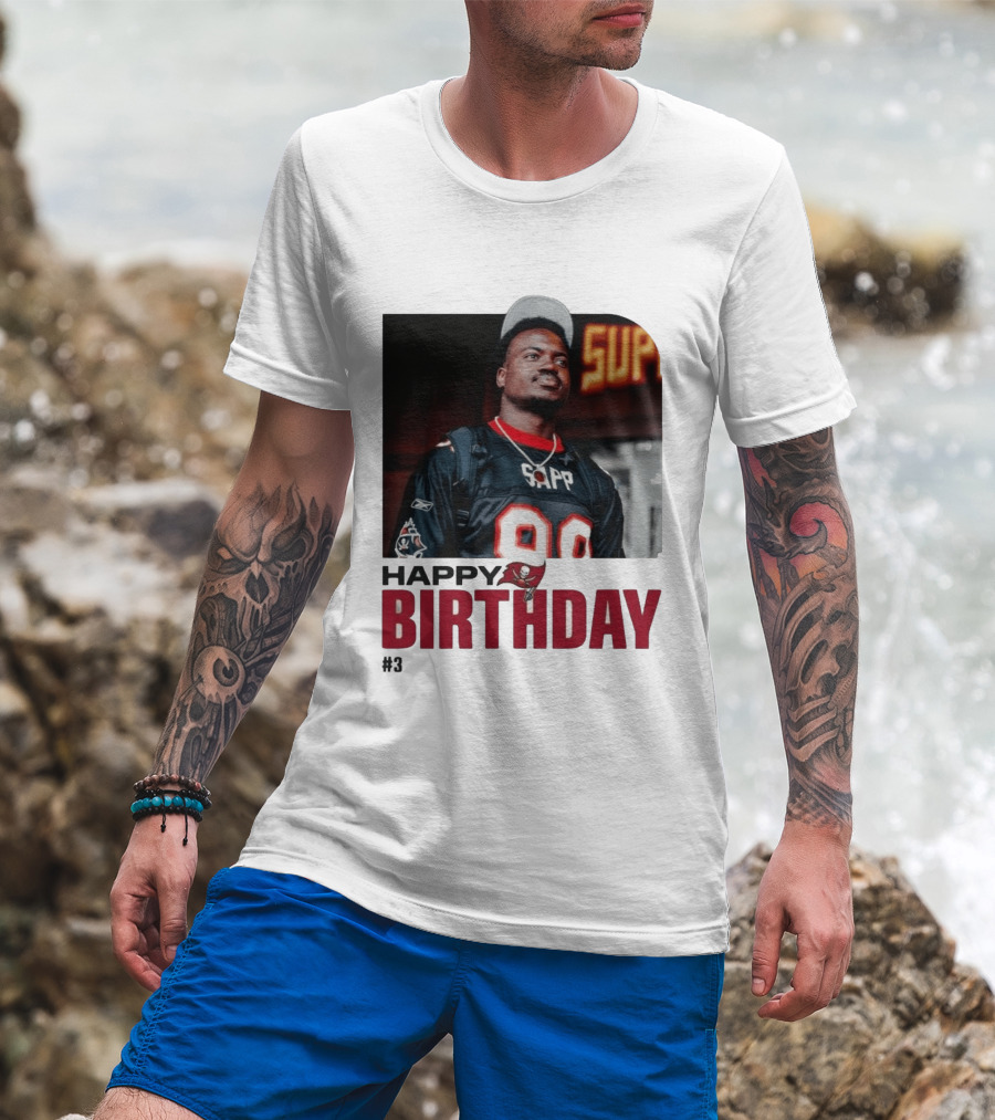 Happy Birthday Rueben Jr. Sapp Jersey #3 Football T-Shirt