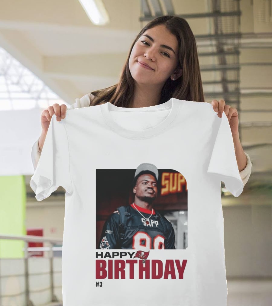 Happy Birthday Rueben Jr. Sapp Jersey #3 Football T-Shirt
