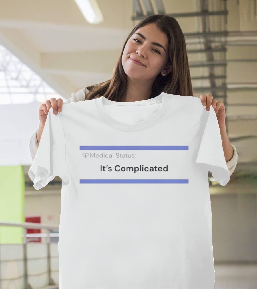 Medical Status It's Complicated Doctor Heartbeat Humor T-Shirt