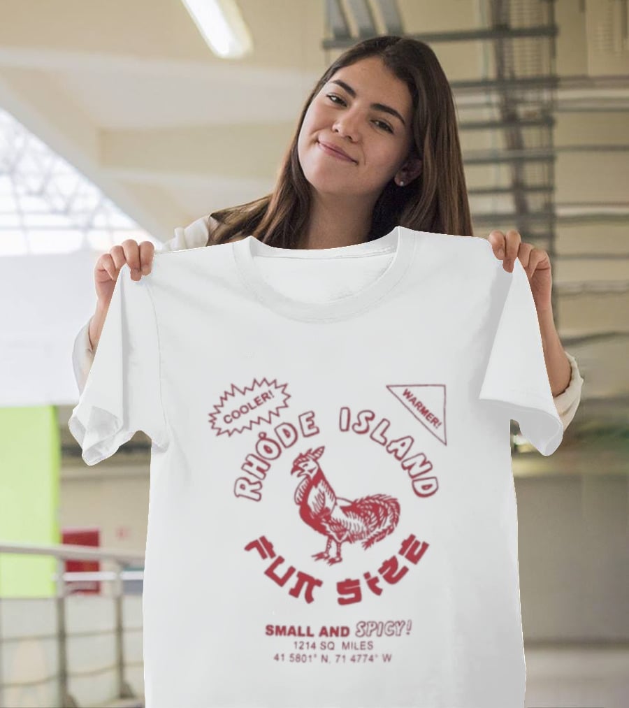 Rhode Island Fun Size Small And Spicy Sriracha Sauce Chicken T-Shirt