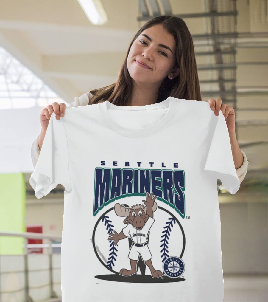 Seattle Mariners Moose Character Youth Mitchell & Ness Mania T-Shirt