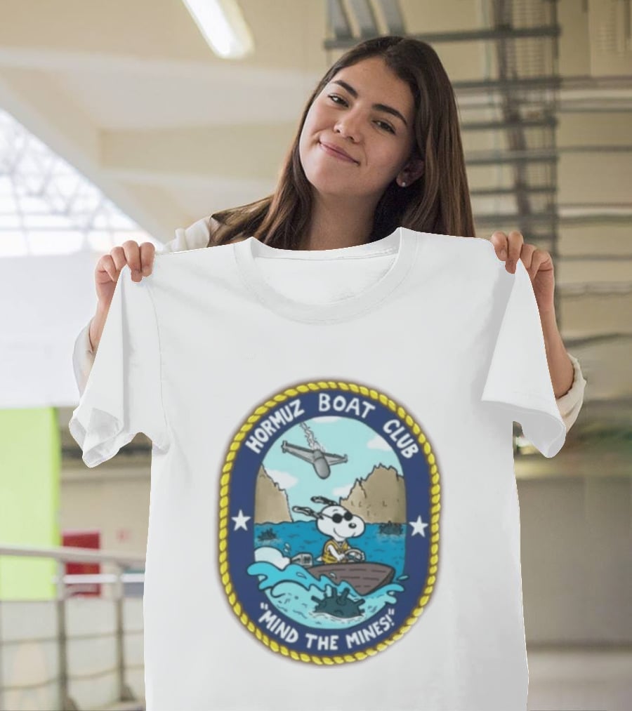 Hormuz Boat Club Snoopy Mind The Mines Marine Adventure Patch T-Shirt