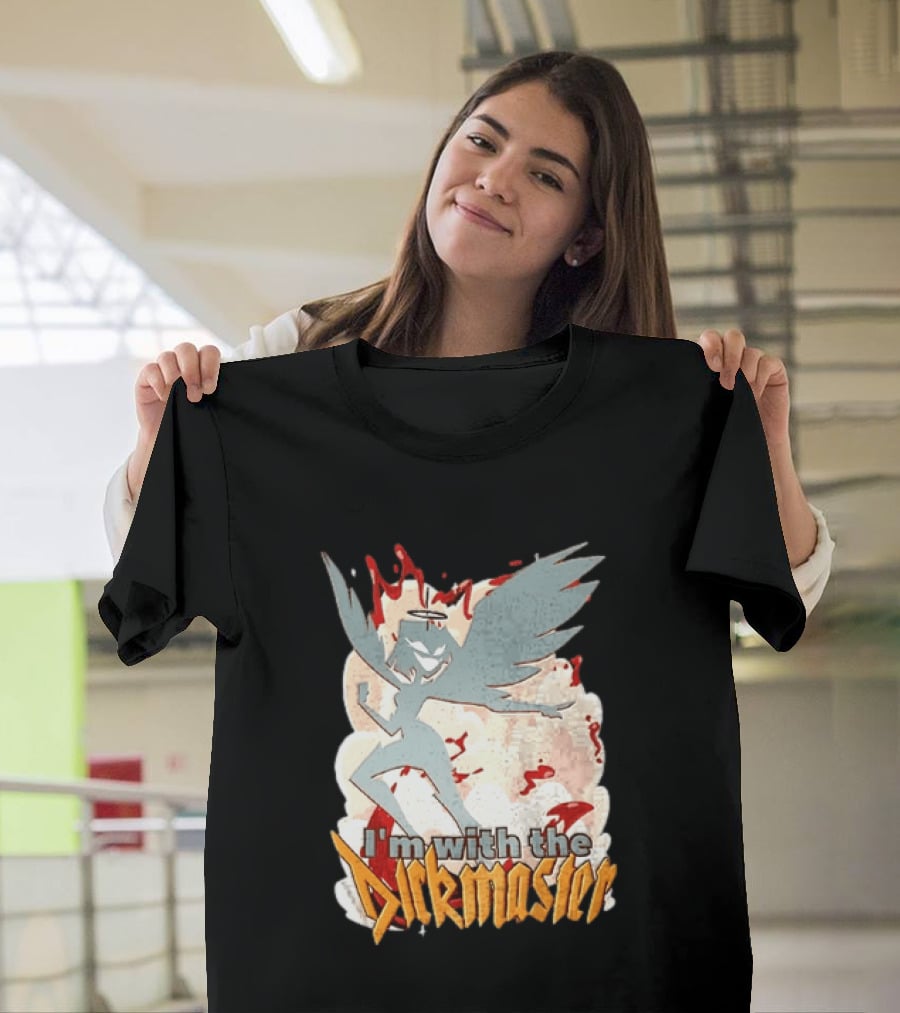 I'm With The Dickmaster Lute Hazbin Hotel Winged T-Shirt
