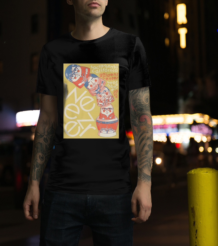 Sacramento California Golden 1 Center September 8 2026 Weezer Concert Matryoshka Dolls T-Shirt