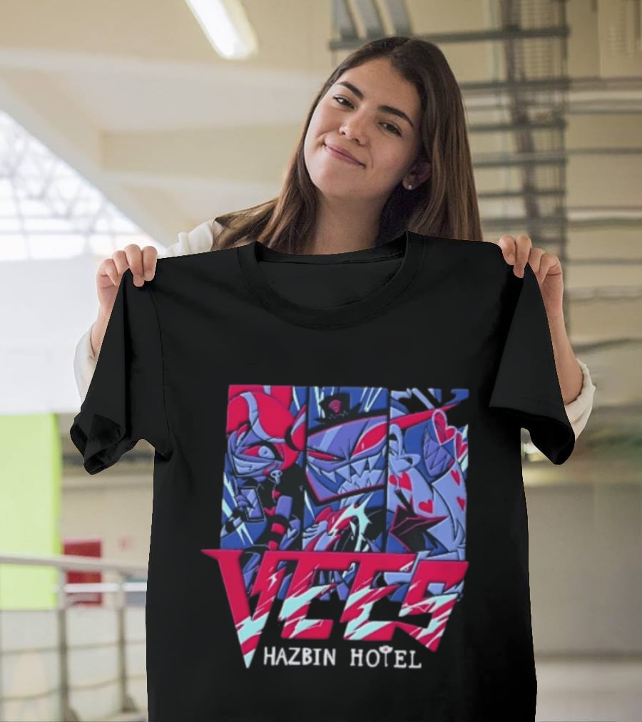 Vees Hazbin Hotel Cartoon Demon Characters T-Shirt