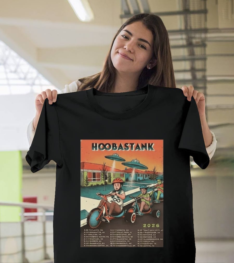 Hoobastank 2026 North America Tour Schedule Vintage UFO T-Shirt