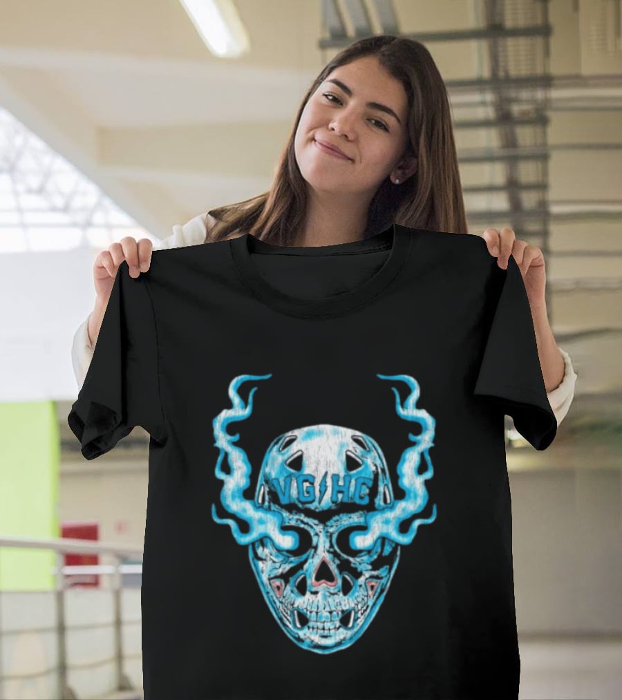 Violent Gentlemen Hockey Club VGHC Skull Mask Smoky Blue T-Shirt