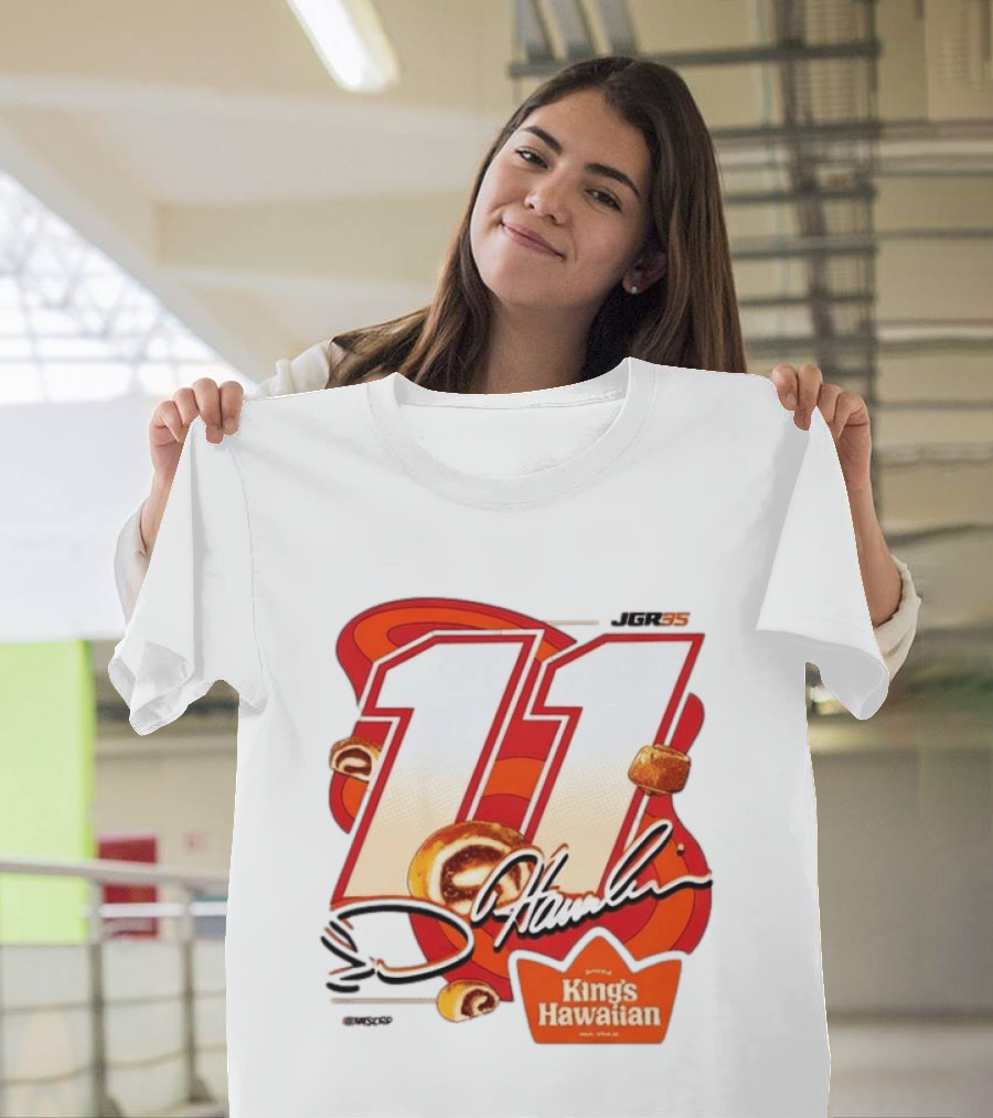 Denny Hamlin 11 JGR Nascar King's Hawaiian Cinnamon Bites T-Shirt