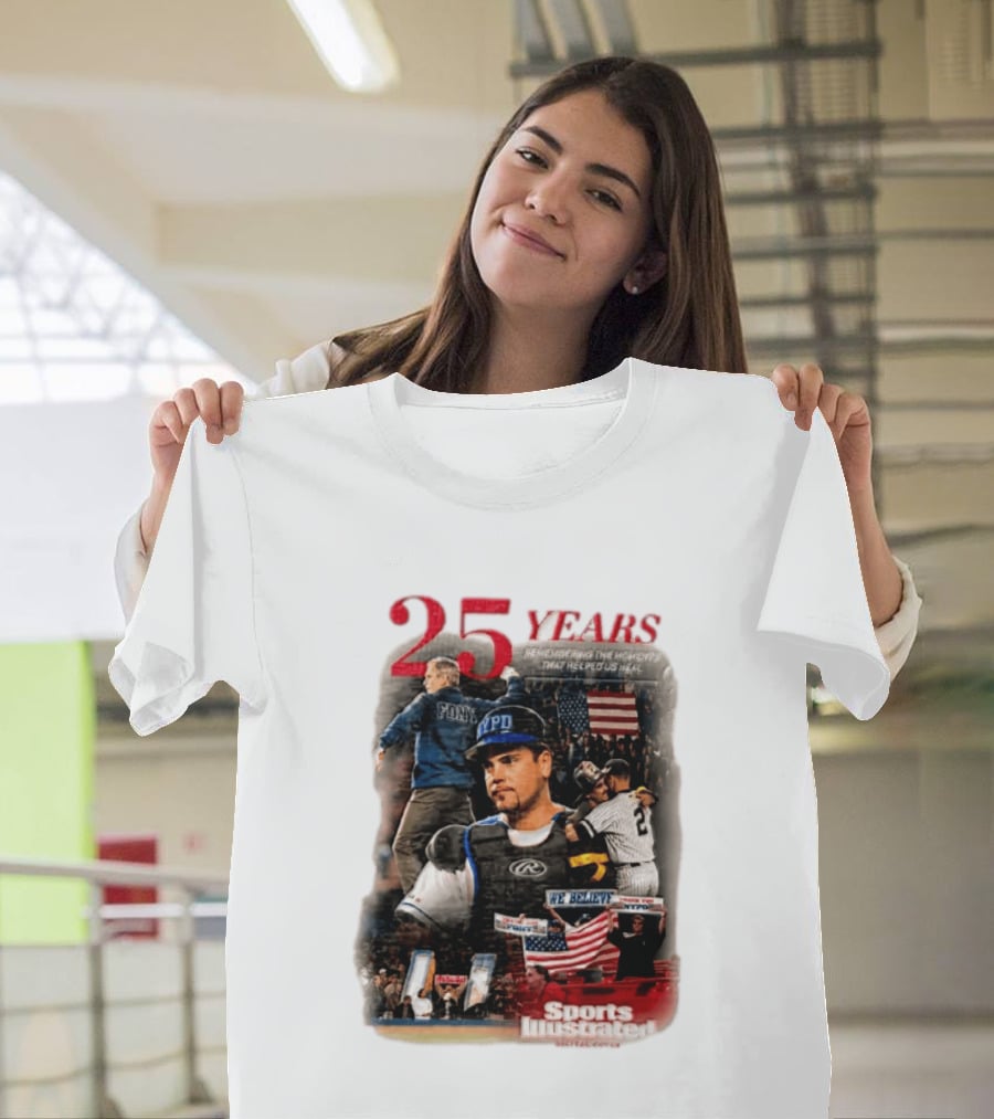25 Years George W Bush Mike Piazza New York Mets Remembering 9 11 Sports Illustrated T-Shirt