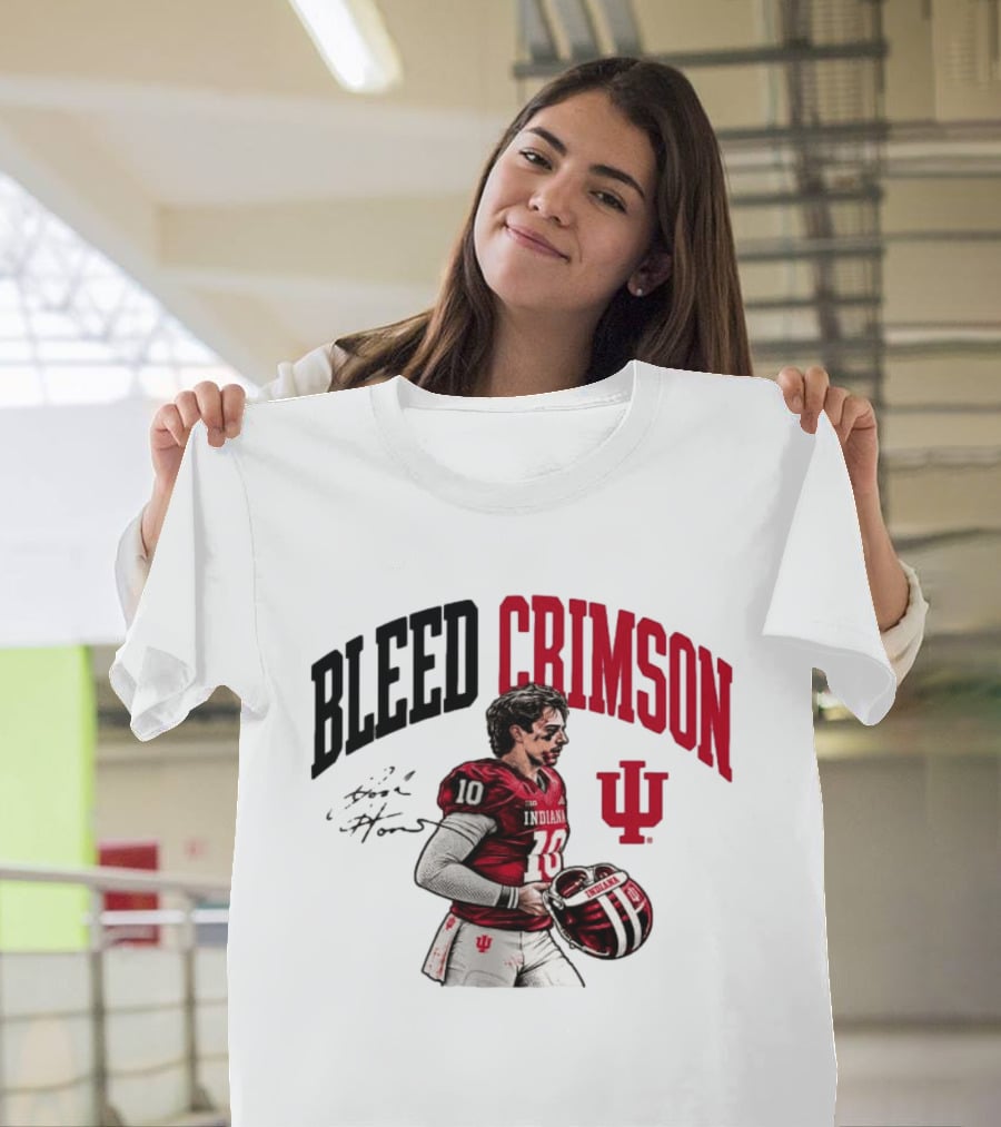 Bleed Crimson Indiana Josh Hoover IU Football T-Shirt