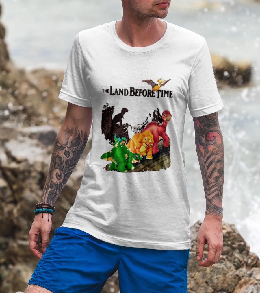 The Land Before Time Littlefoot Petrie Cera Spike Dinosaur Movie Youth T-Shirt