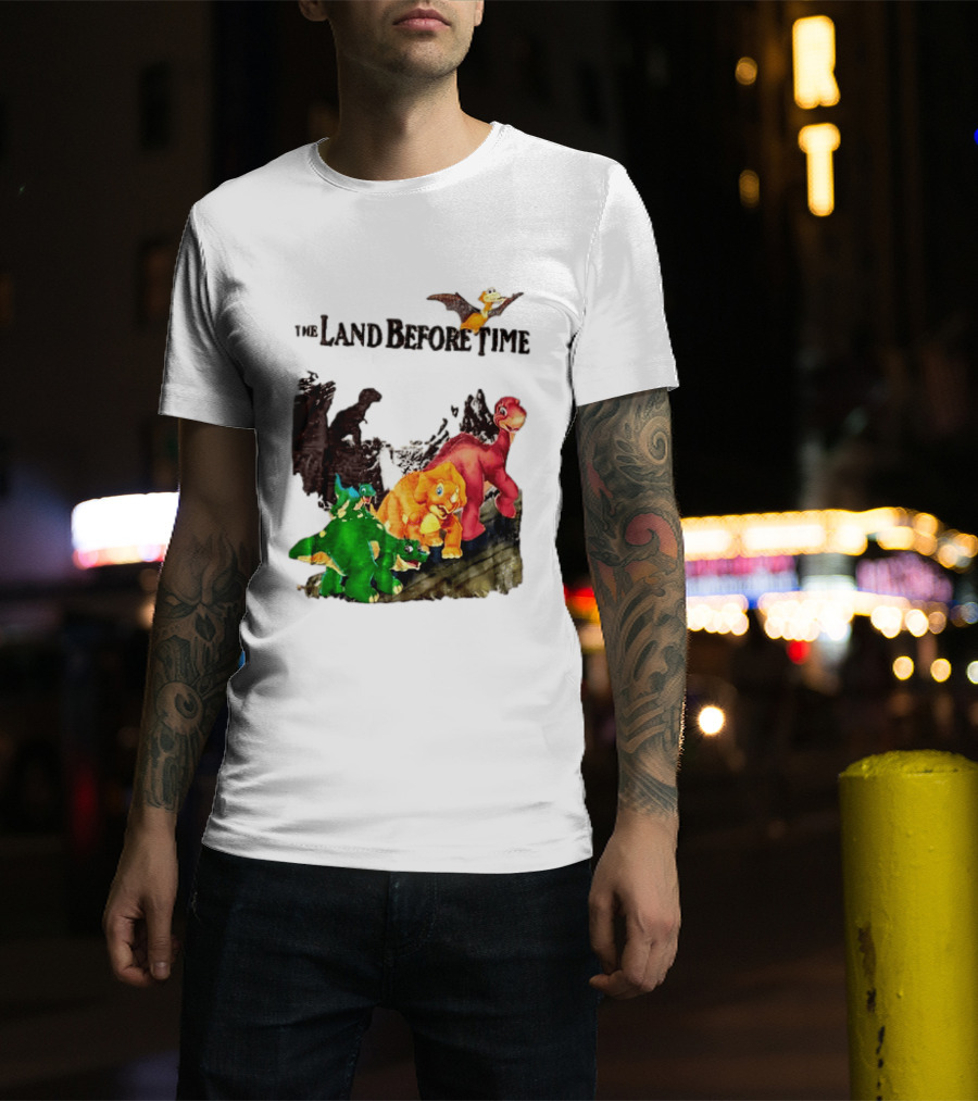 The Land Before Time Littlefoot Petrie Cera Spike Dinosaur Movie Youth T-Shirt