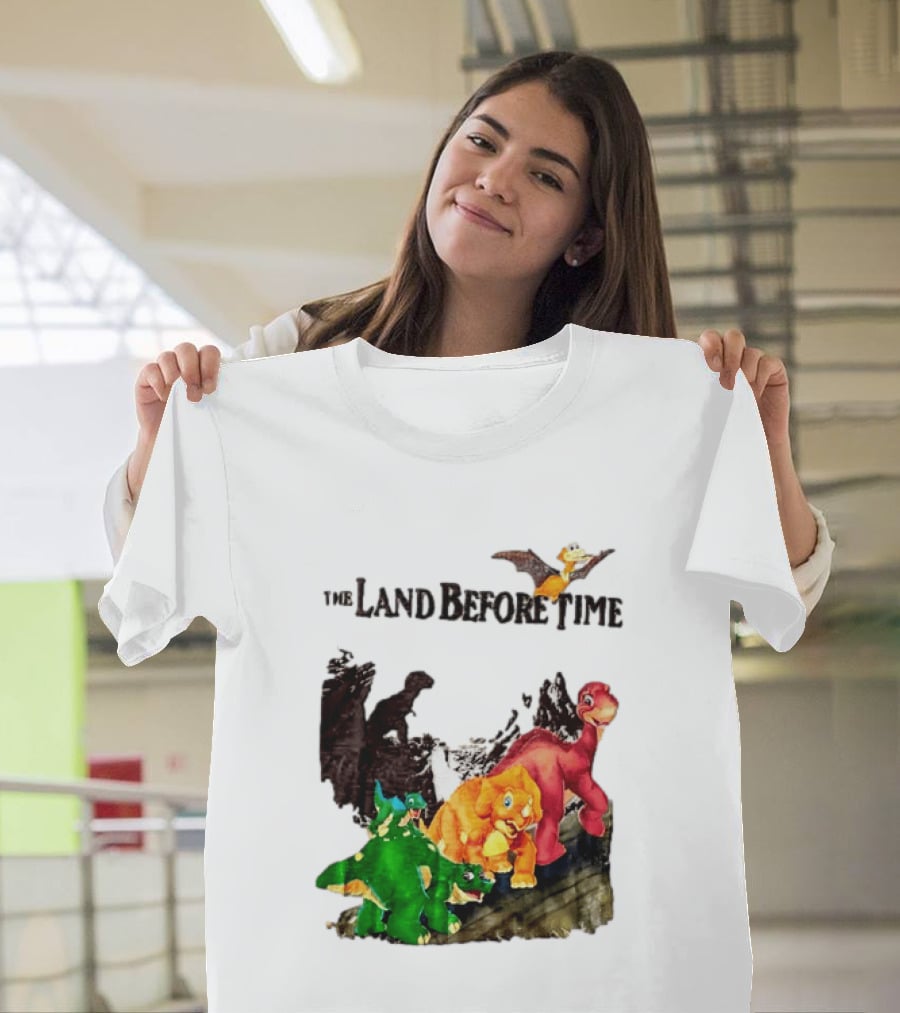 The Land Before Time Littlefoot Petrie Cera Spike Dinosaur Movie Youth T-Shirt