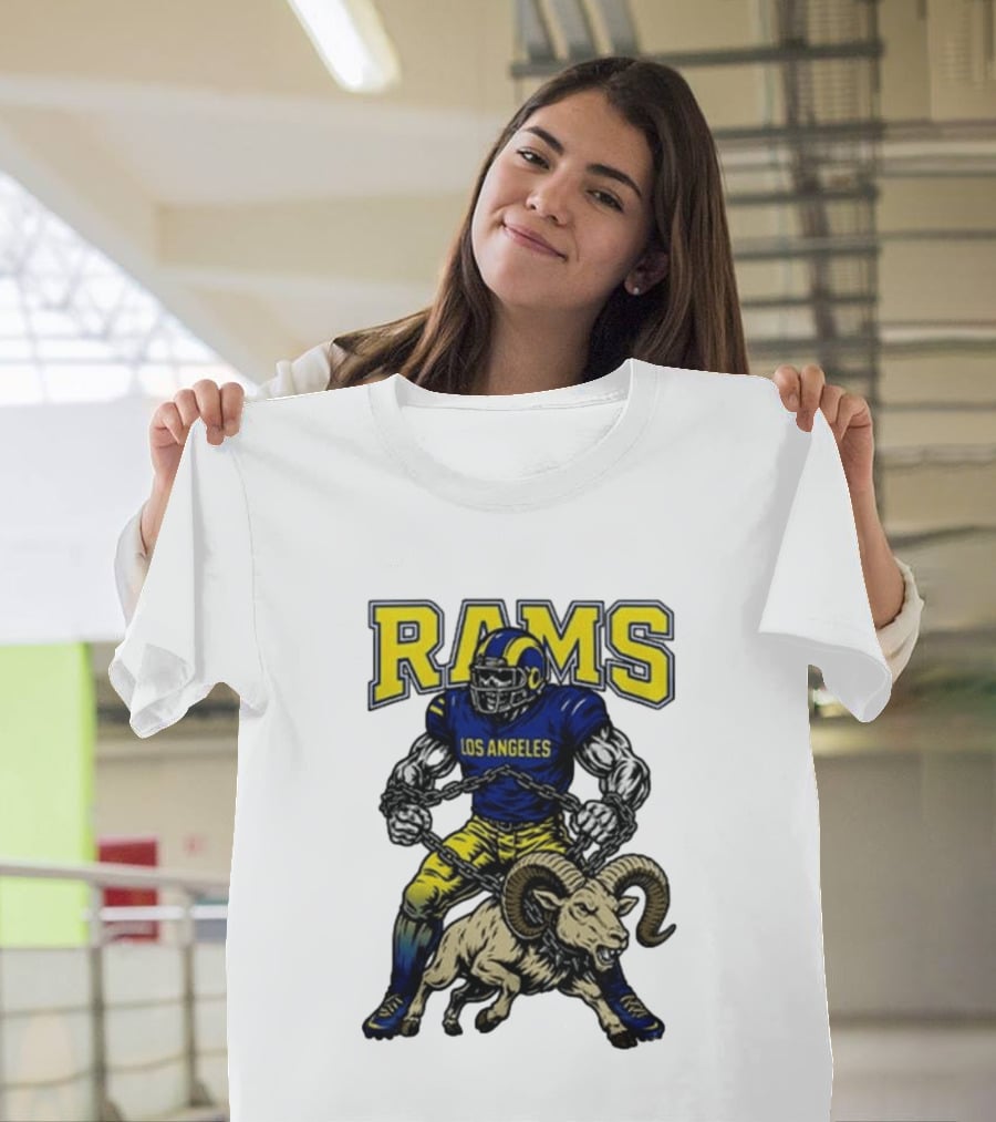 Los Angeles Rams Chain Wielding Mascot Power T-Shirt