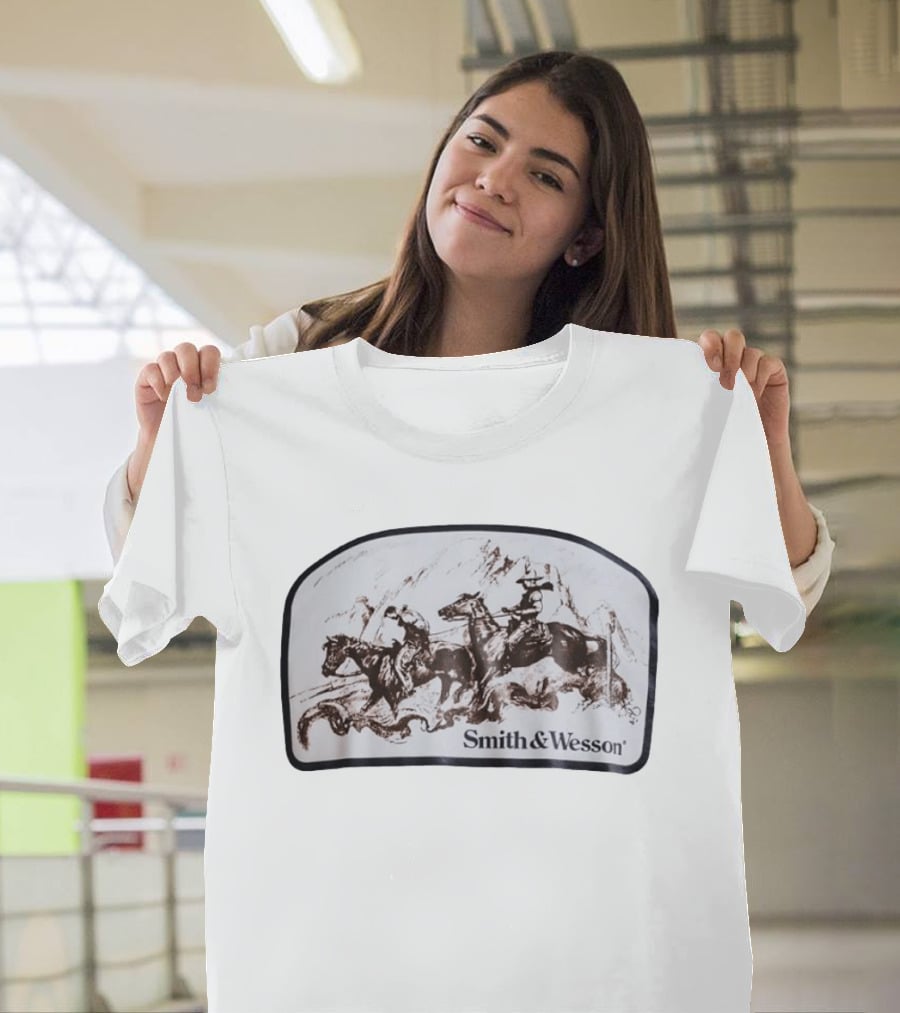 Smith & Wesson Western Cowboy Horseback Riding Adventure T-Shirt