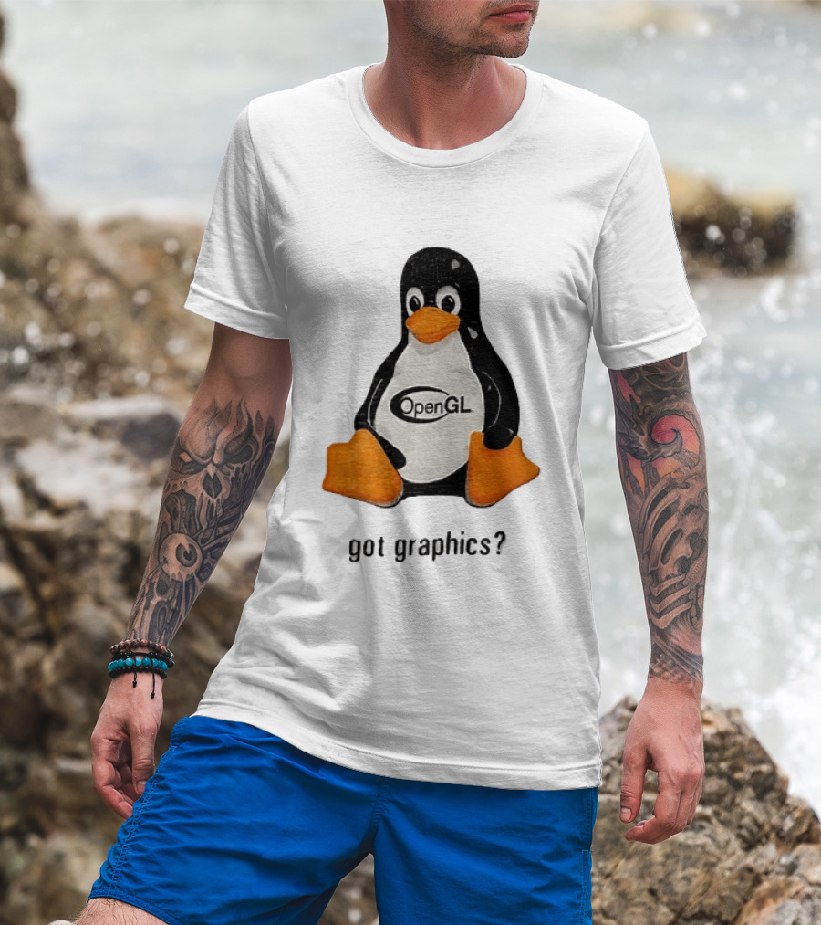 Tux Linux Penguin OpenGL Got Graphics? T-Shirt