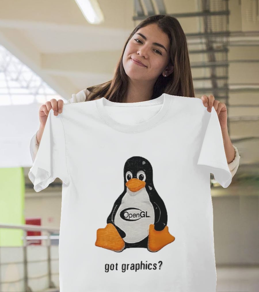 Tux Linux Penguin OpenGL Got Graphics? T-Shirt