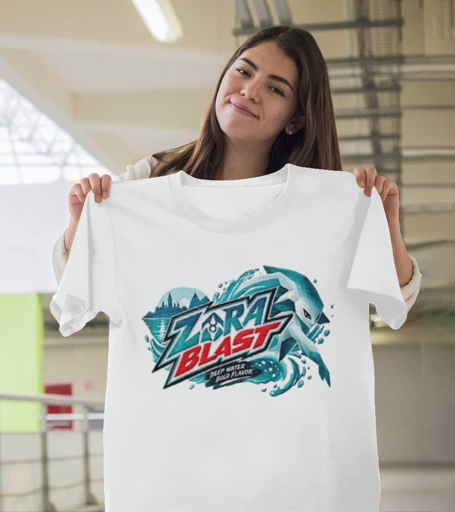 Zora Link The Legend Of Zelda Zora Blast Deep Water Flavor T-Shirt
