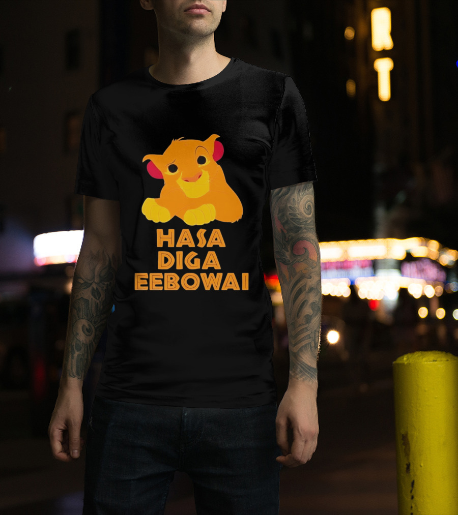 Simba Hasa Diga Eebowai Lion King Book Of Mormon T-Shirt
