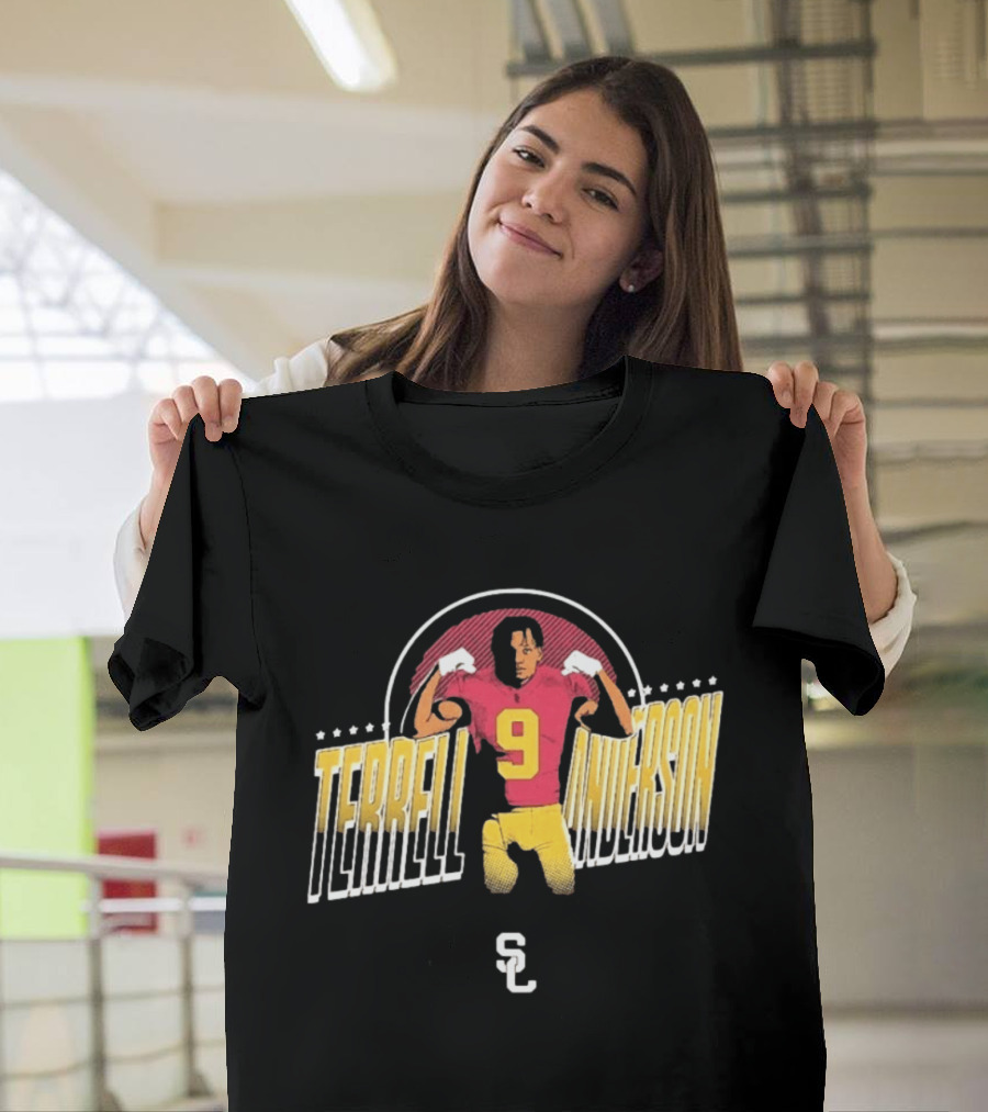 Terrell Anderson USC Trojans Football Number 9 SC T-Shirt