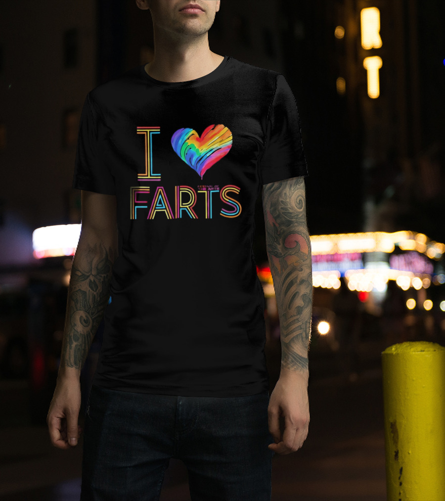 Festival Of The Arts I Love Farts Rainbow Heart T-Shirt