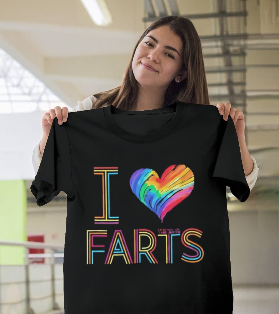 Festival Of The Arts I Love Farts Rainbow Heart T-Shirt