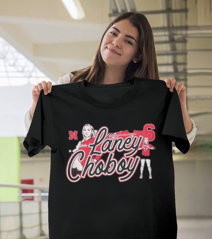Laney Choboy Nebraska Volleyball Cornhusker Graffiti Style 6 T-Shirt