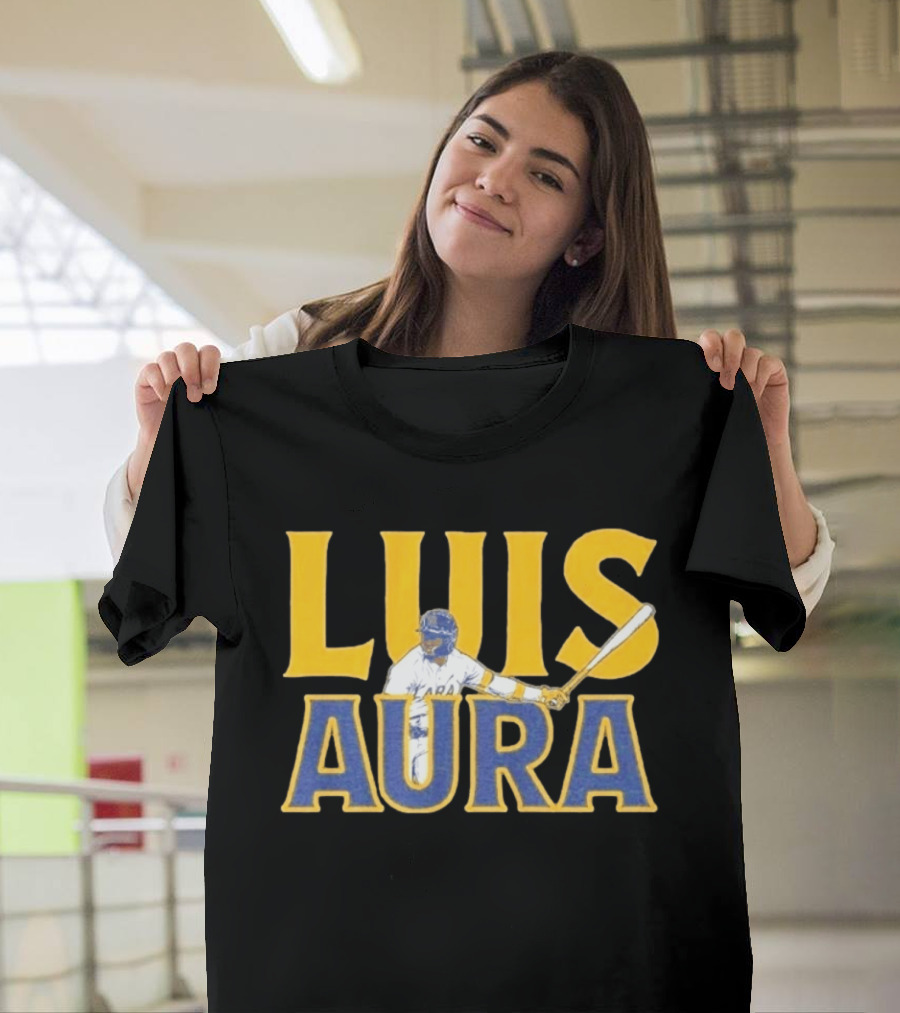 Luis Aura Luis Lara Milwaukee Brewers Player Sporting Bat T-Shirt