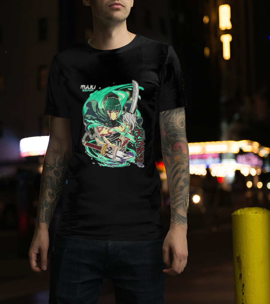 Maki Zenin Jujutsu Kaisen Tenyo Jubaku Heaven's Restriction Anime Sword T-Shirt