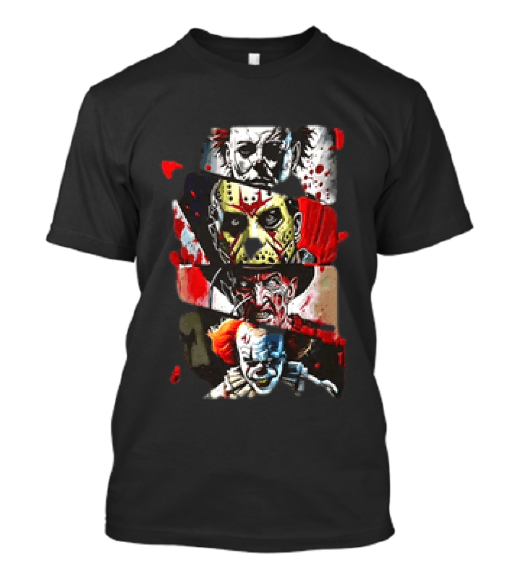 Michael Myers Jason Voorhees Freddy Krueger Pennywise Horror Movie Characters T-Shirt