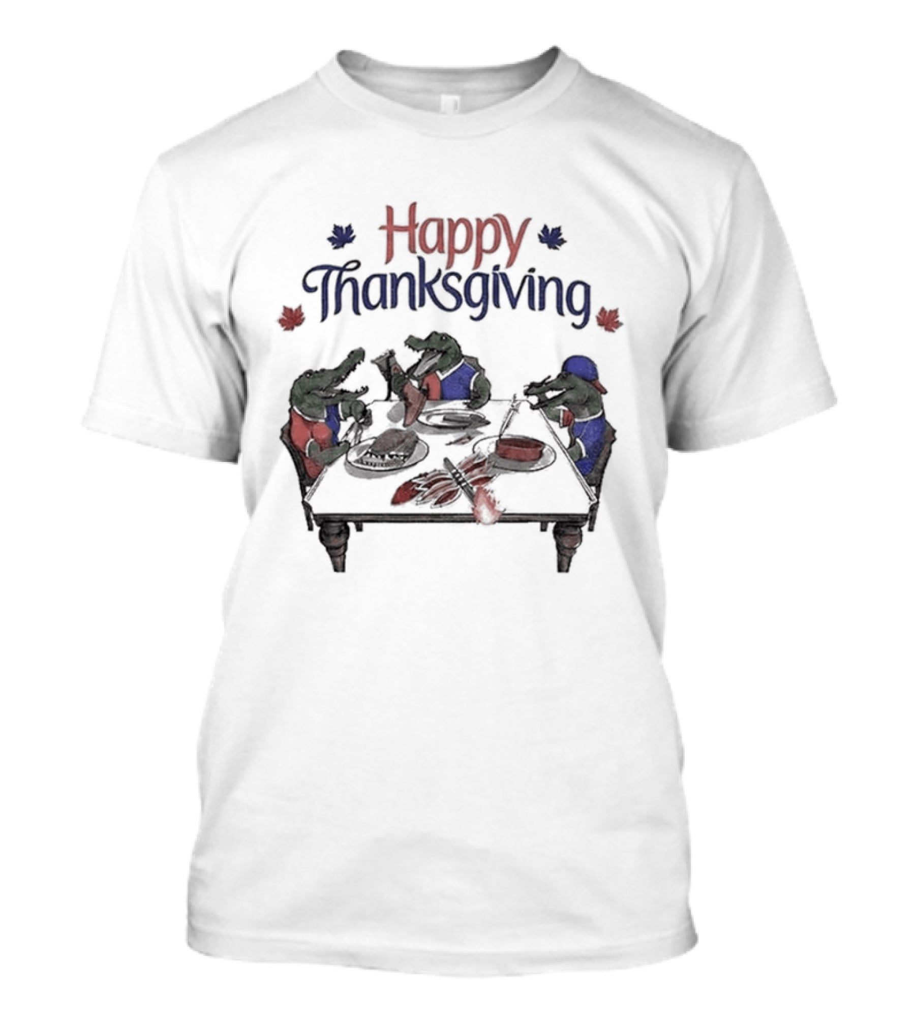Happy Thanksgiving Gator Family Dinner Football Fans T-Shirt