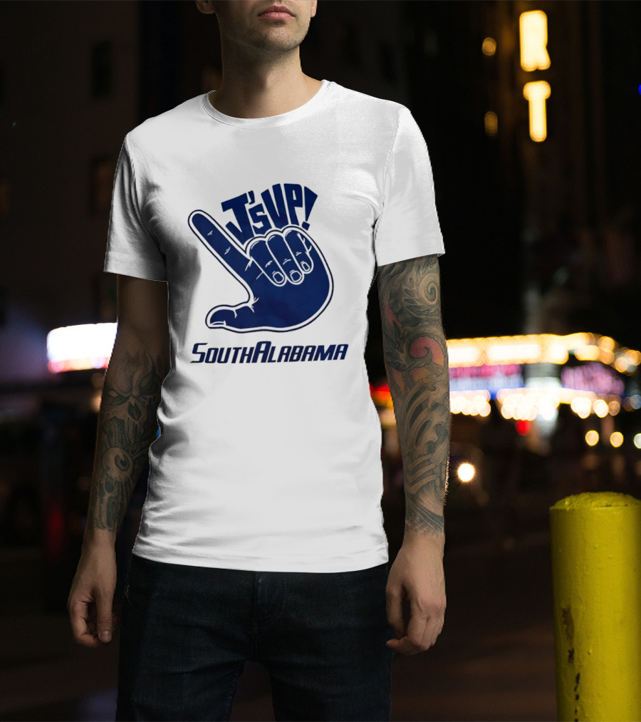 J's Up South Alabama Jaguars Hand Sign Fan Gear T-Shirt
