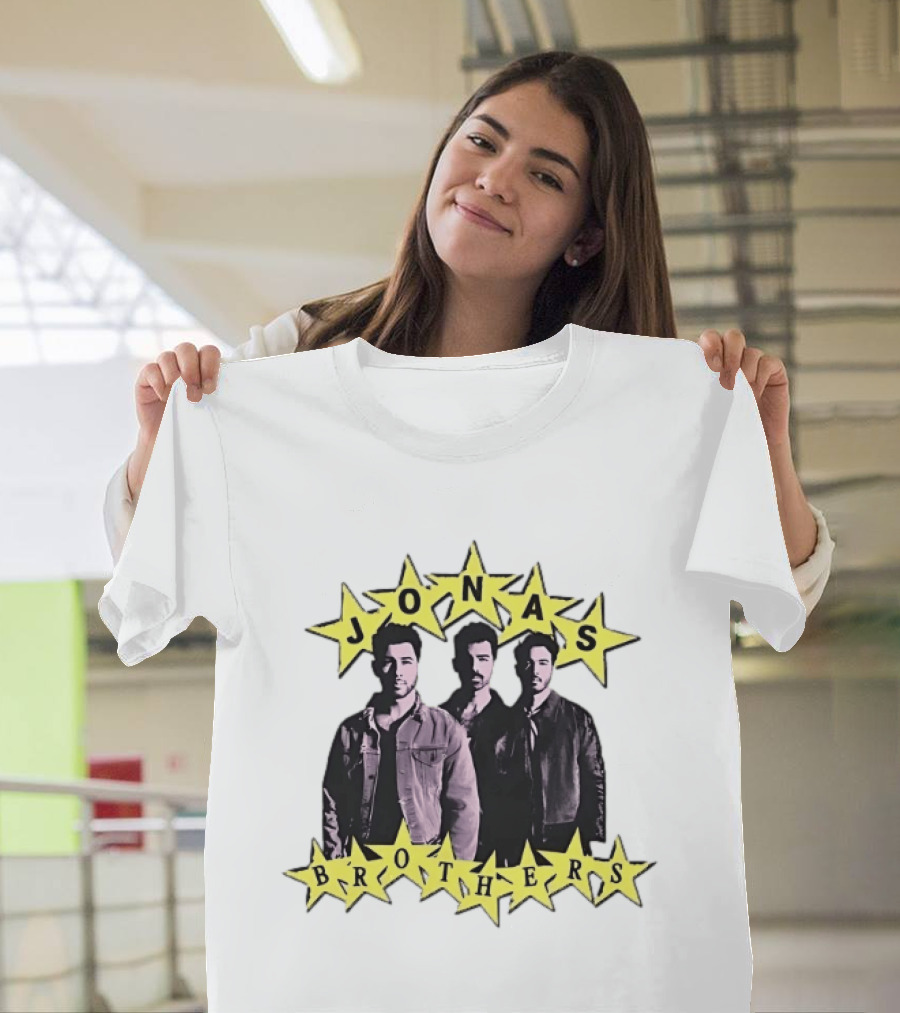 Jonas Brothers Star Pop Band Iconic Music Trio T-Shirt