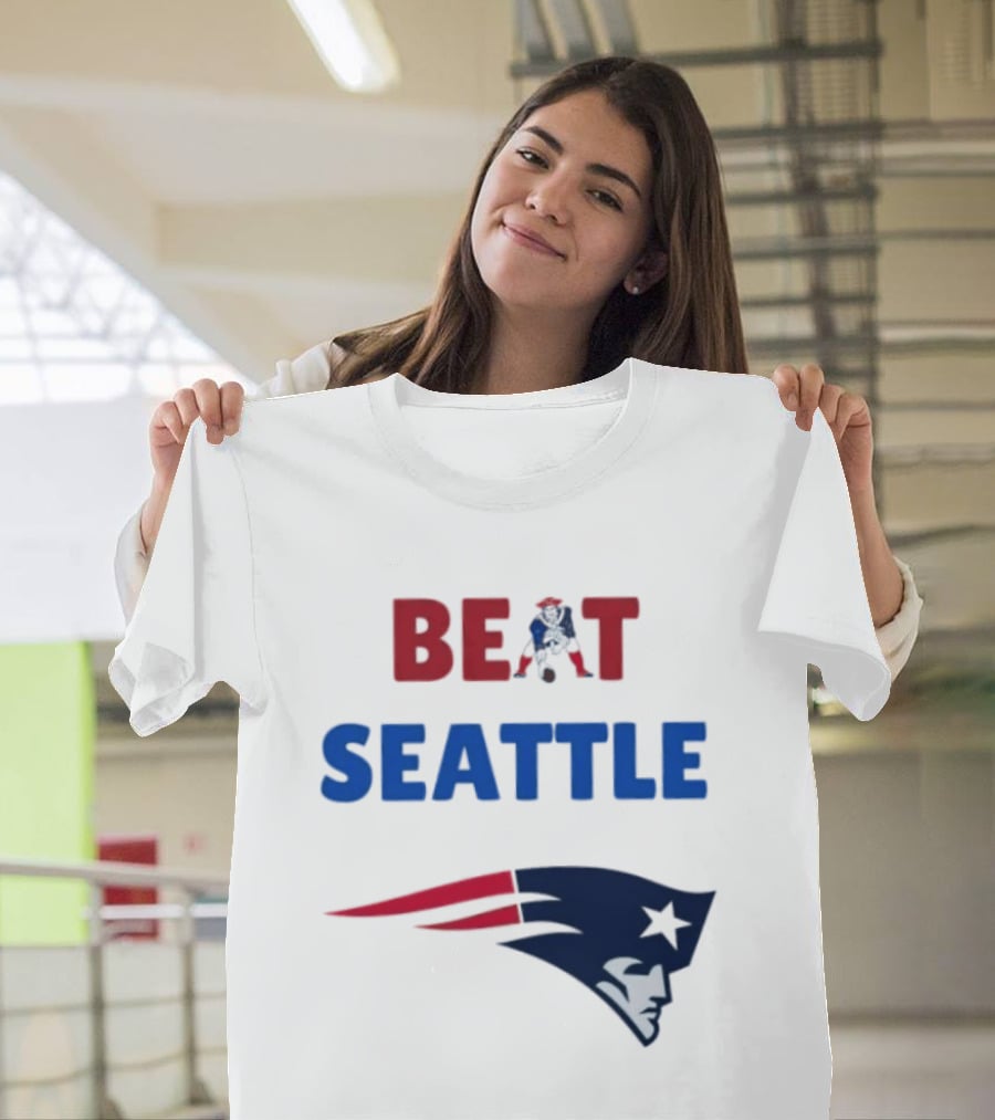 Beat Seattle New England Patriots Football Fan Gear T-Shirt