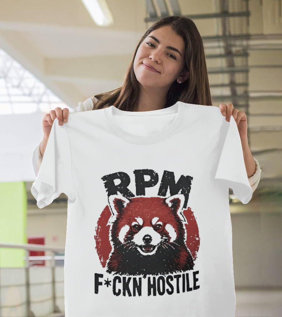 RPM Fckn Hostile Red Panda Fierce Cartoon T-Shirt