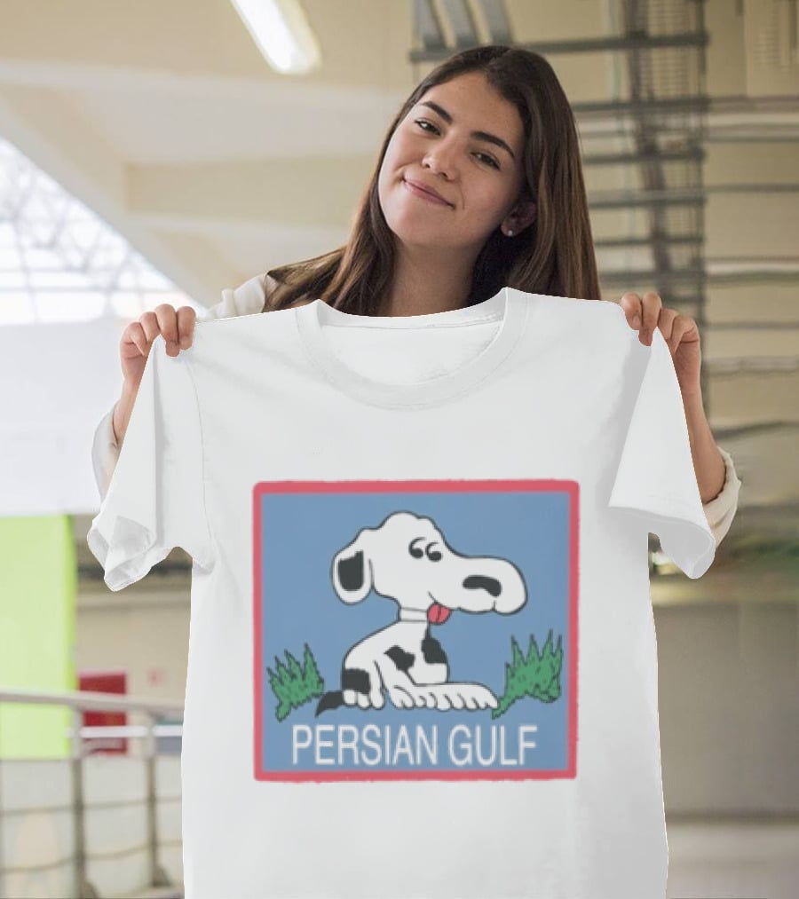 Snoopy Persian Gulf Camouflage Peanuts Cartoon T-Shirt