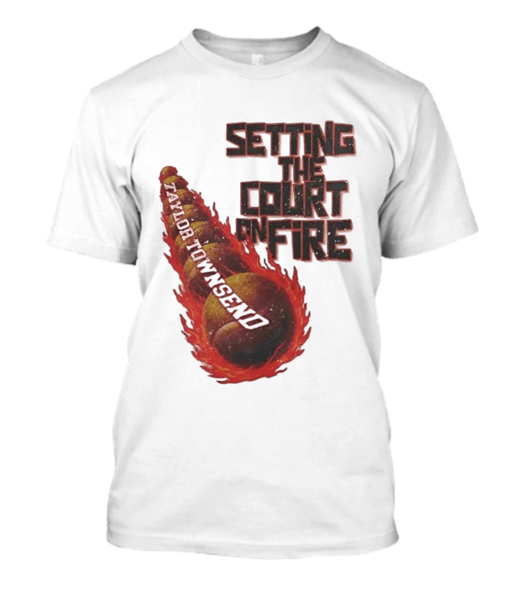 Taylor Townsend Setting The Court On Fire Tennis Flameball T-Shirt