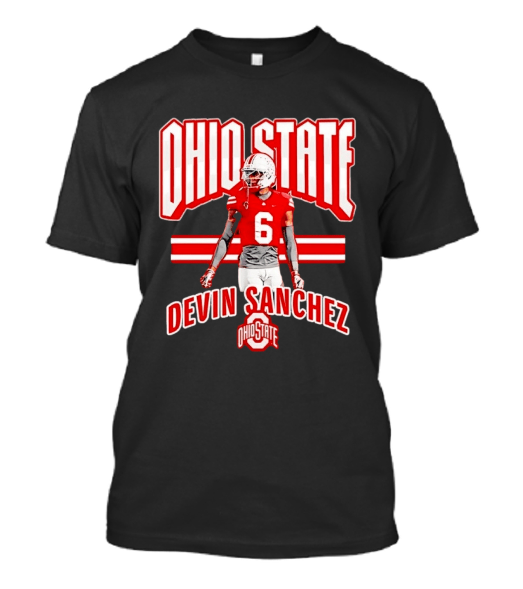 Ohio State Buckeyes Devin Sanchez Number 6 Fan T-Shirt