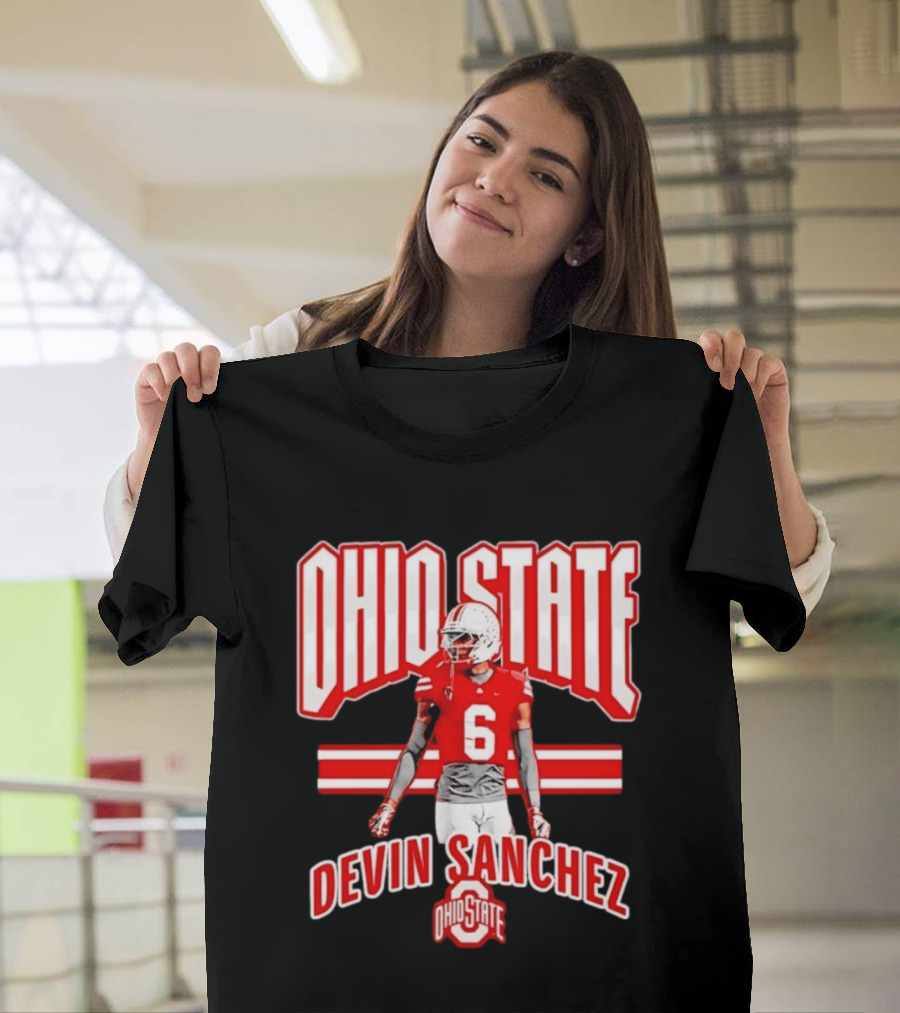 Ohio State Buckeyes Devin Sanchez Number 6 Fan T-Shirt