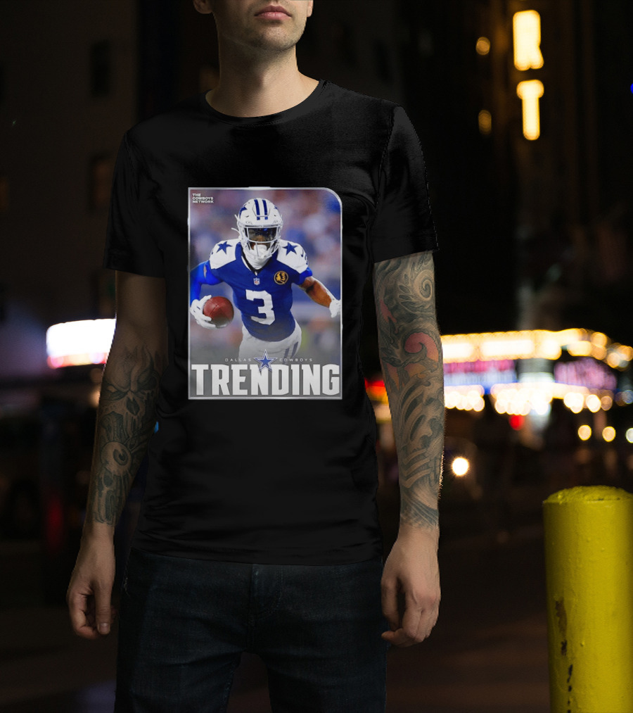 Dallas Cowboys Network Trending Number 3 Player Football T-Shirt