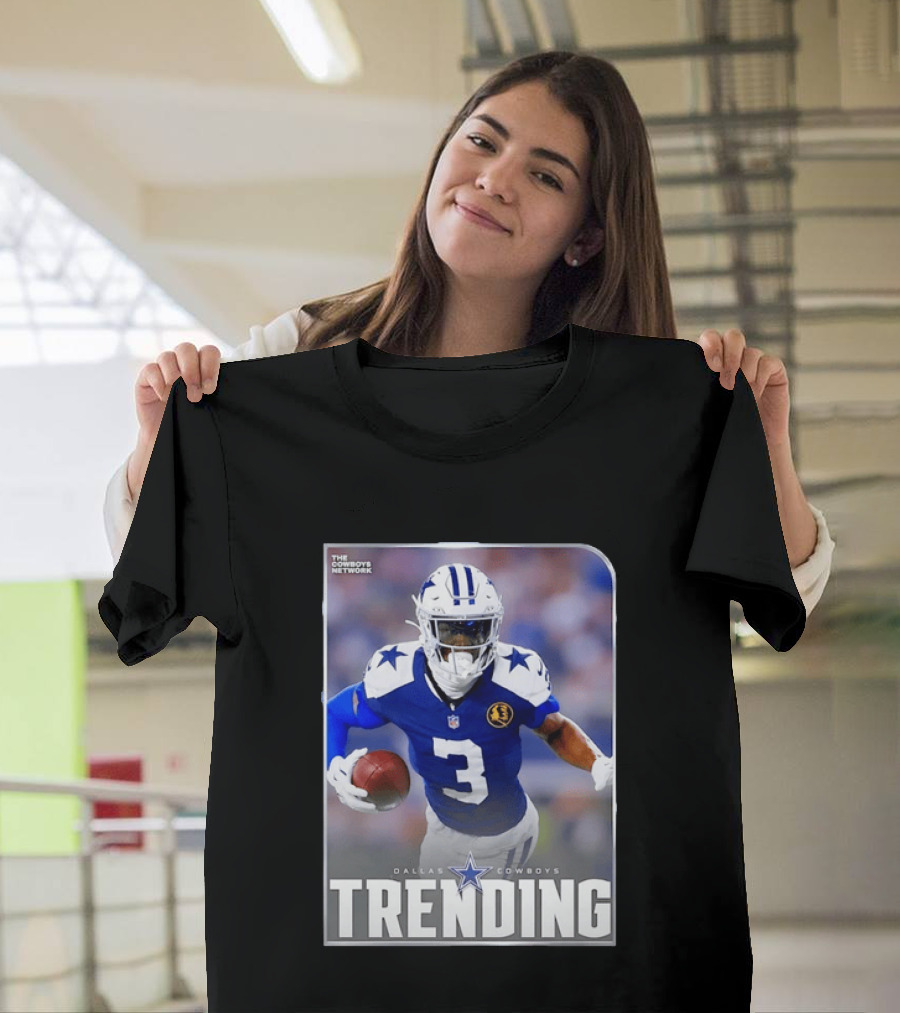 Dallas Cowboys Network Trending Number 3 Player Football T-Shirt