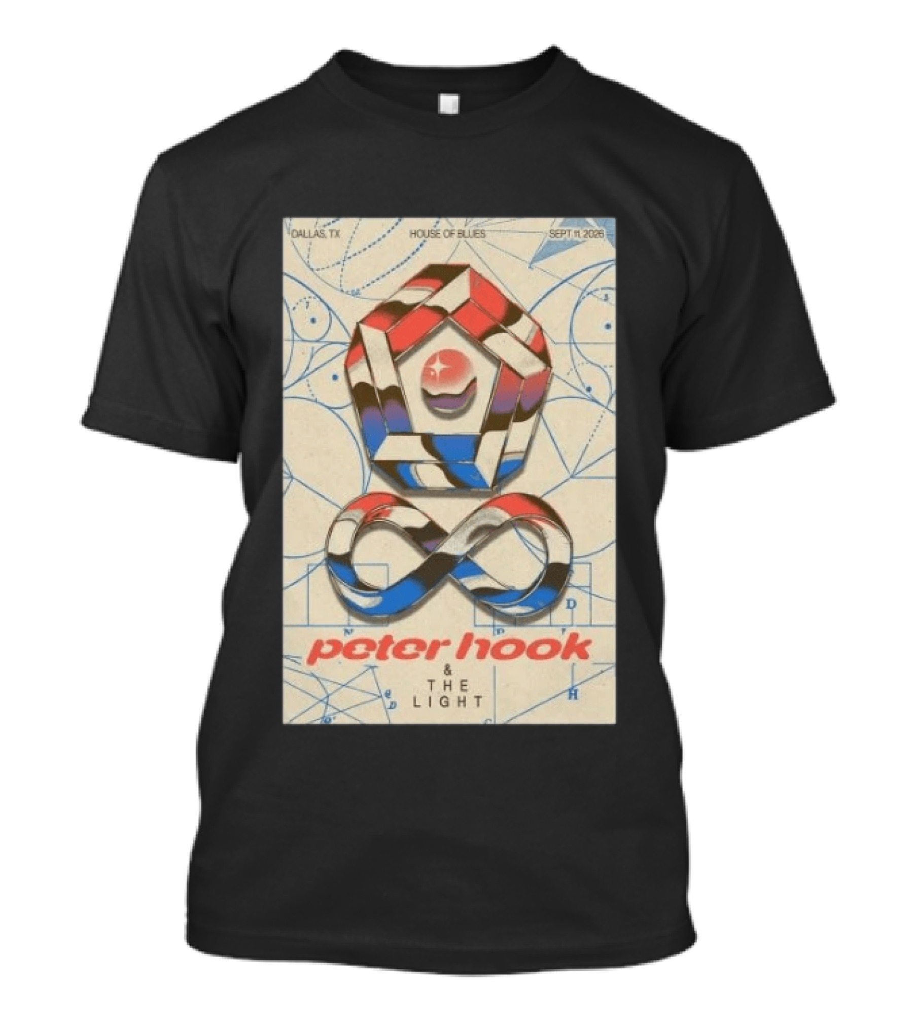 Peter Hook And The Light Dallas TX House Of Blues Sept 11 2026 T-Shirt