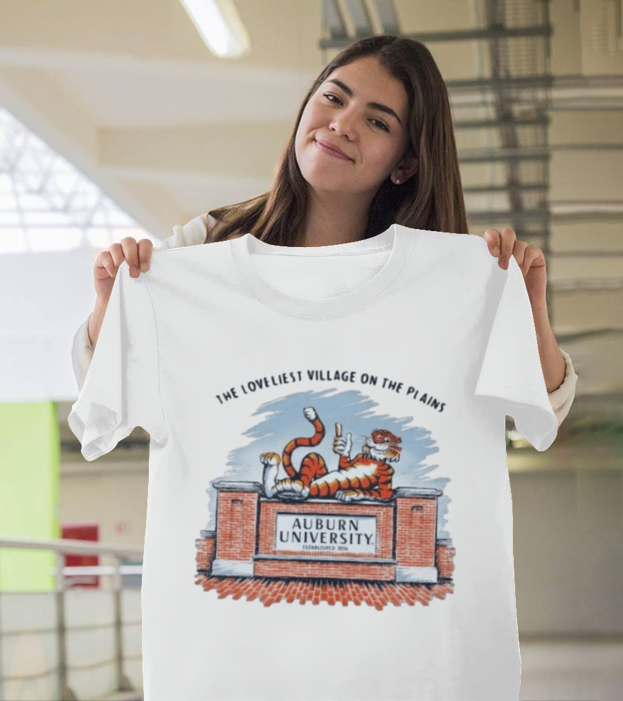 Auburn University Established 1856 The Loveliest Village On The Plains Tiger T-Shirt