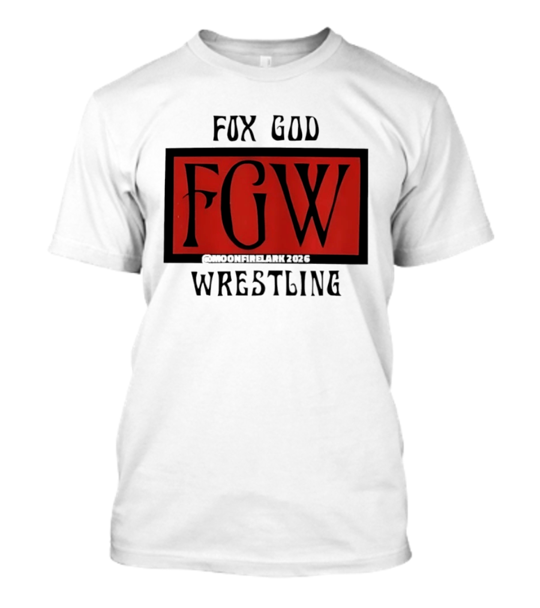Fox God FGW Wrestling Moonfirelark 2025 Red T-Shirt