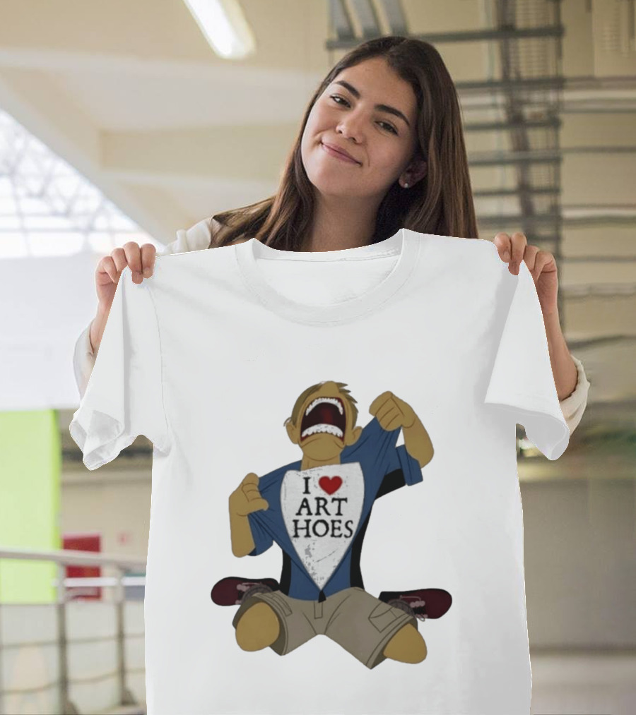 I Love Art Hoes Vintage Cartoon Style Trend T-Shirt